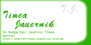 timea jauernik business card
