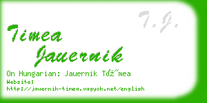 timea jauernik business card